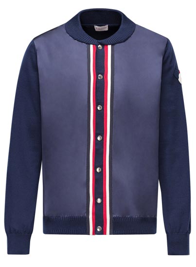 Blouson bleu foncé « Cardigan » – Moncler Blouson bleu foncé « Cardigan » – Moncler