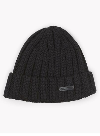 Bonnet noir en laine – Dsquared2 Bonnet noir en laine – Dsquared2
