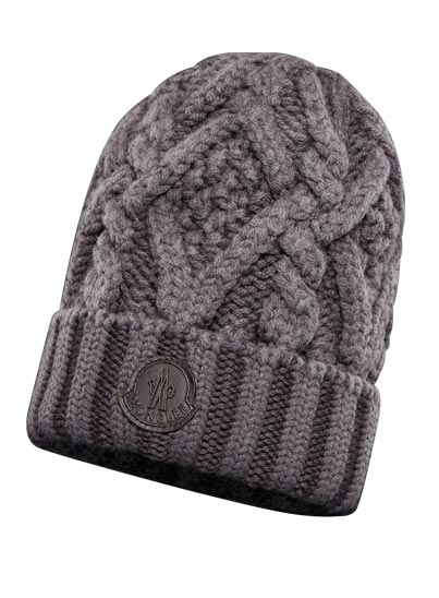 Bonnet tressé en laine – Moncler Bonnet tressé en laine – Moncler
