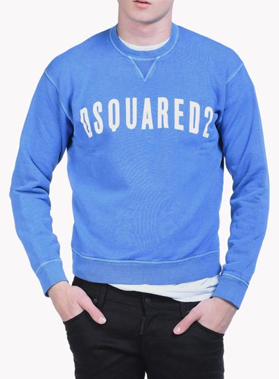 Sweatshirt bleu « D2 » – Dsquared2 Sweatshirt bleu « D2 » – Dsquared2