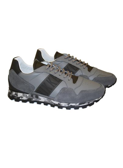 Basket gris foncé « Fender camouflage » – Dirk Bikkembergs Basket gris foncé « Fender camouflage » – Dirk Bikkembergs