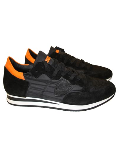 Basket Tropez « Mondial Noire/Orange – Philippe Model Basket Tropez « Mondial Noire/Orange – Philippe Model