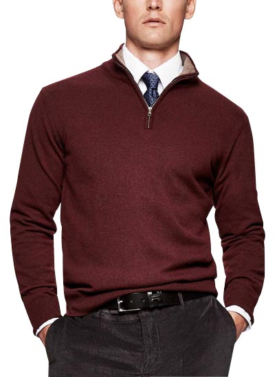 Pull semi-zippé laine mélangée – Hackett Pull semi-zippé laine mélangée – Hackett