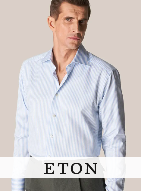 Eton, marque de vêtement, chemises pour hommes dans les boutiques Transfert man, Rennes, Nantes et Vannes.