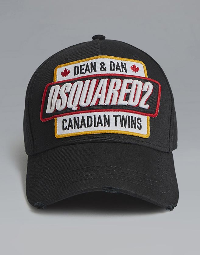 Casquette Dsquared2 "canadian Twins" noire.