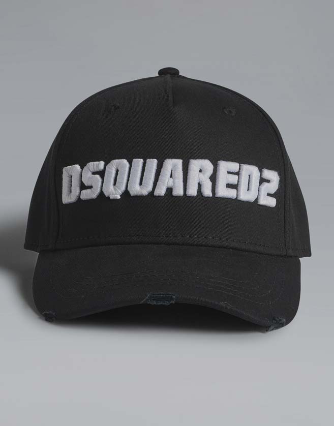 Casquette Dsquared2 effet usé, 100%coton.