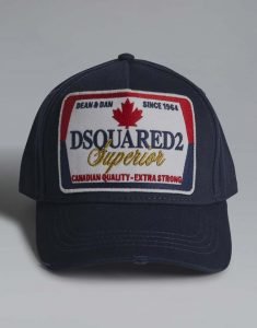 Casquette Dsquared2 en coton, visière rigide.