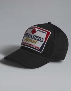 Casquette Dsquared2 en coton, visière rigide.