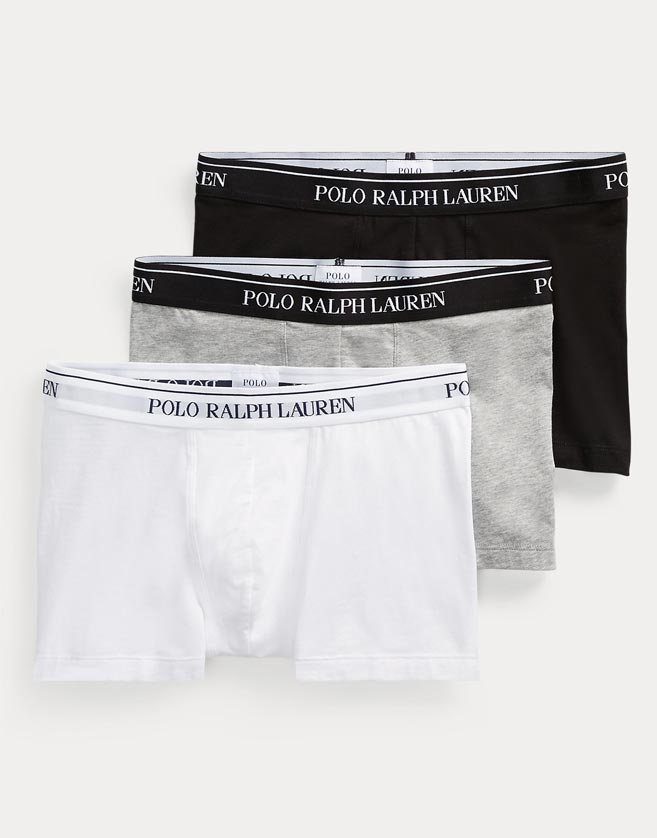 Ce lot contient trois boxers confectionnés en coton stretch pour un maintien parfait et rehaussés de notre logo "Polo Ralph Lauren" distinctif à la taille.