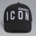 Casquette Dsquared2, visière rigide, fermoir réglable. Logo "Dsquared2 Icon" blanc brodé.