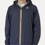Coupe-vent à capuche, zippé, 2 poches, logo K-way