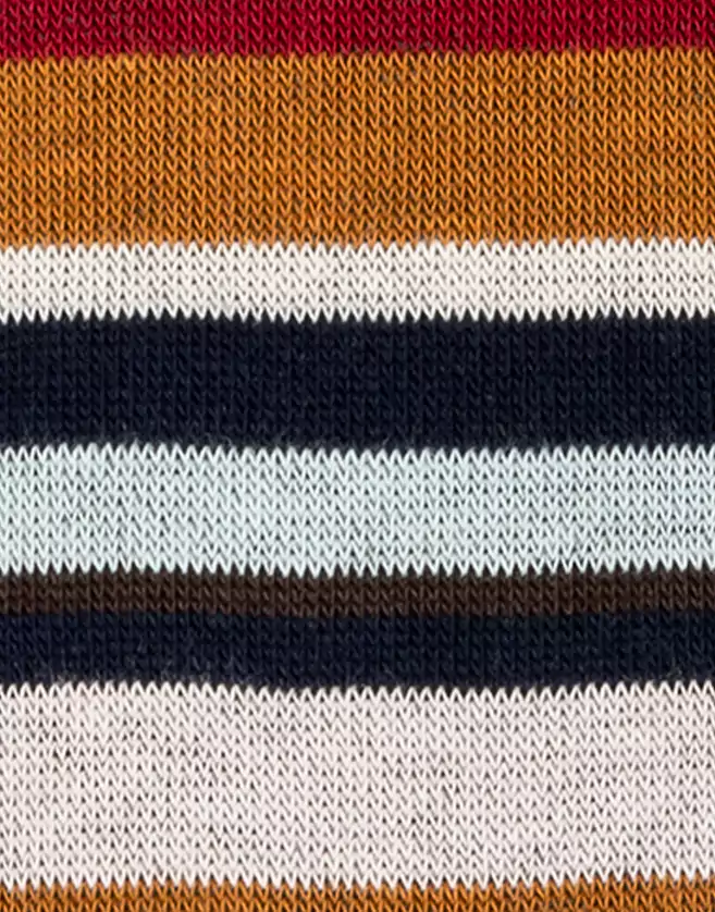 Fabriquées en Italie à partir d'un coton mélangé doux, ces chaussettes sont ornées du motif "stripe" multicolore