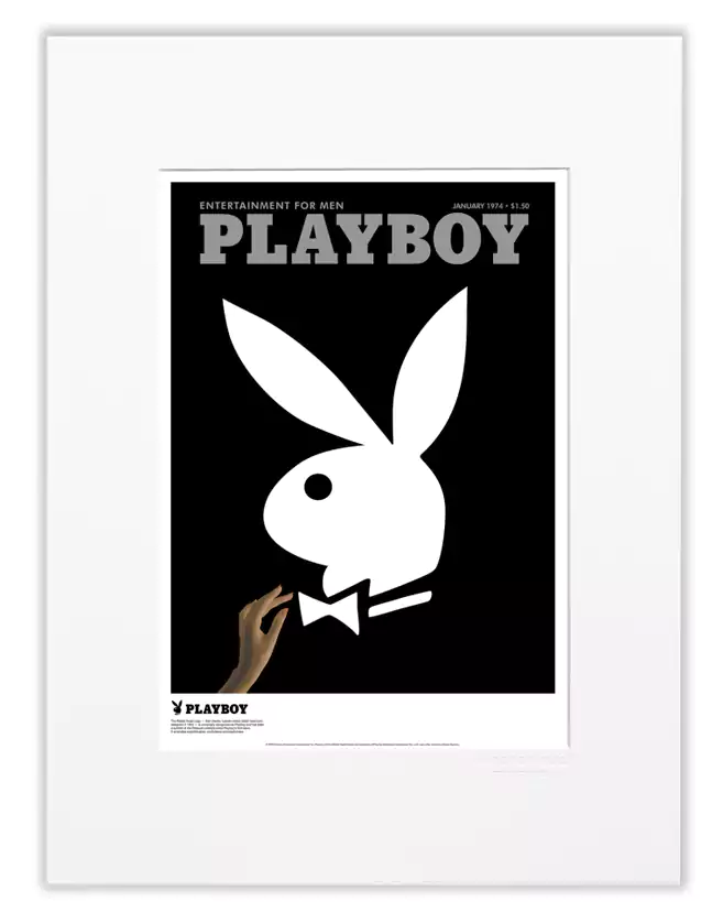 Affiche "Couverture Playboy 1974". Les tirages 30 x 40 cm sont présentés sous passes-partout.