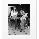 Photo Jane Birkin et Serge Gainsbourg. Les tirages 30 x 40 cm sont présentés sous passes-partout.