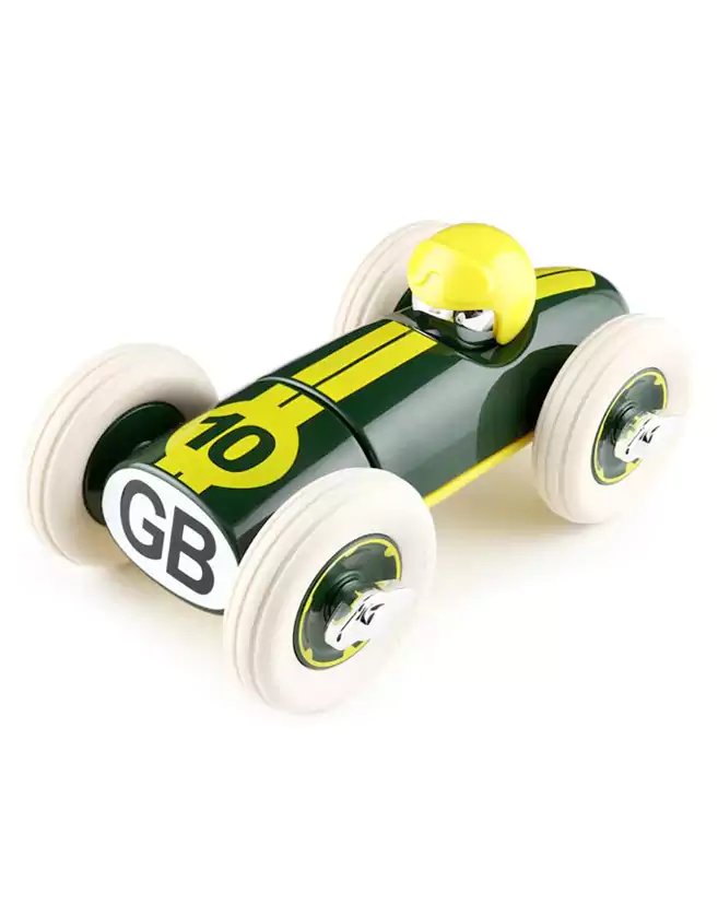 Voiture/jouet roadster britannique Playforever, inspiré des voitures de course des années 1930 Lotus. Testé et recommandé...