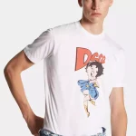 T-shirt en jersey de coton . Motif imprimé Betty Boop sur le devant.