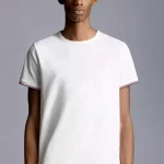 T-shirt Moncler en coton et détails tricolore