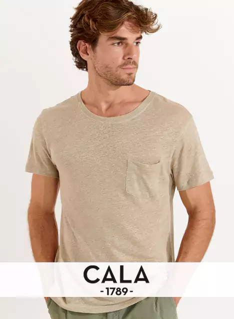 Cala marque de vêtements, t-shirts, chemises, polos et bermudas. Retrouvez tous ces produits dans les boutiques Tranfert de Rennes, Nantes et Vannes.