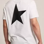 T-shirt Golden Goose avec logo et étoile blancs