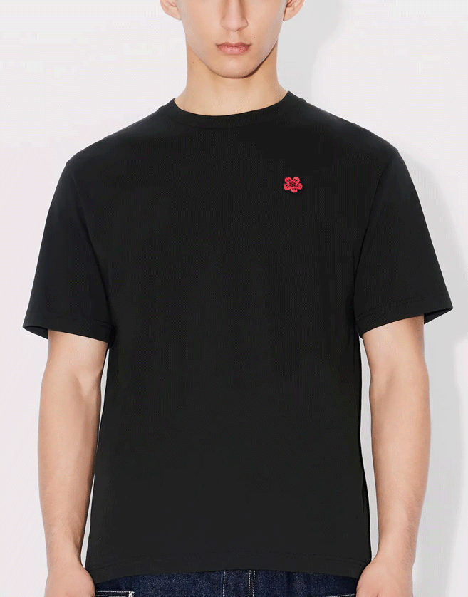 Sweatshirt « Kenzo x Futura 2000 » molleton non gratté stretch. Graphisme imprimé sur la poitrine fusionnant le motif Boke Flower et l'atome Futura 2000.
