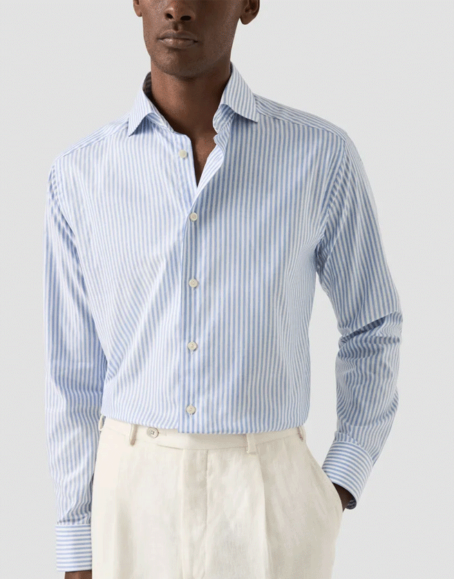 Chemise Eton classique confectionnée dans le tissu Oxford signature d’Eton en 100 % coton biologique : douce au toucher, légère et dotée d’un fini résistant aux plis.